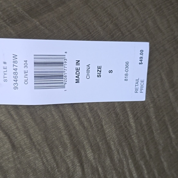 SAM AND JESS BRAND WOMEN'S JUNIOR OLIVE GREEN COLD SHOULDER TOP SIZE SMALL - Picture 8 of 16